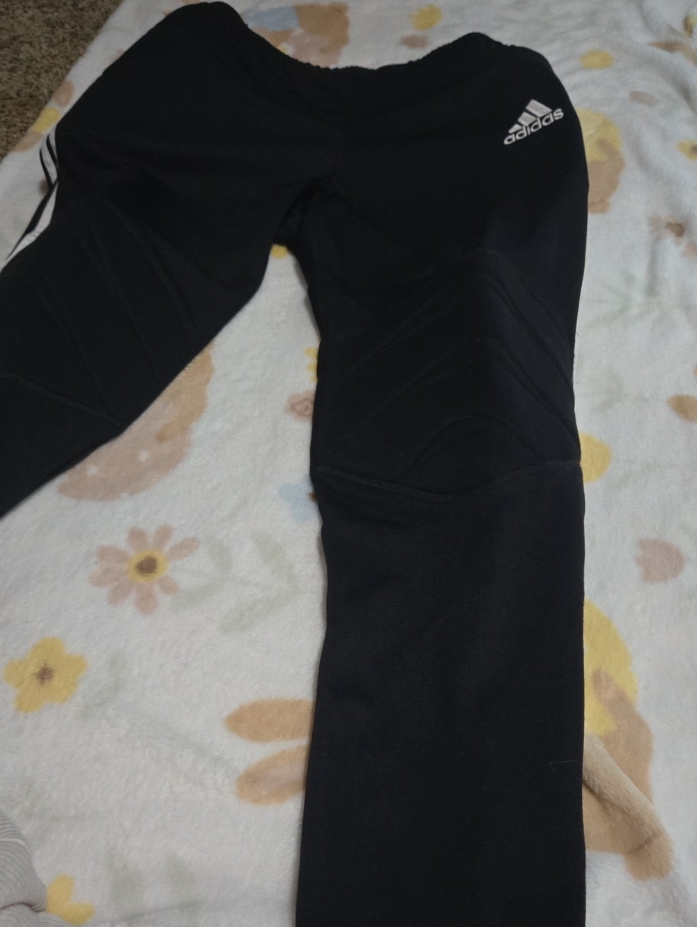 Adidas Black Unisex Soccer Goalie  Athletic Pants with Logo